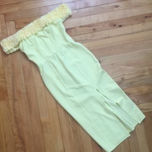 ASOS Fluff Bardot Midi Dress (size 2)